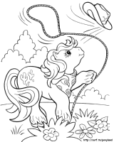A coloring page of my little pony